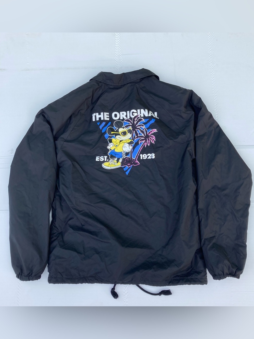 Vans x Disney Torrey 80s Mickey Mouse Jacket Adult Medium Black Windbreaker